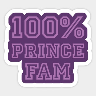 100% Prince Fam Sticker